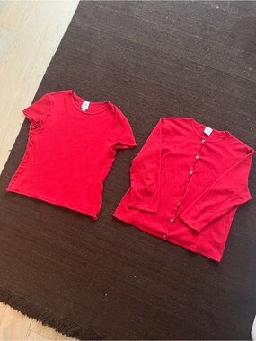 Emanuel Ungaro Red Sweater Set